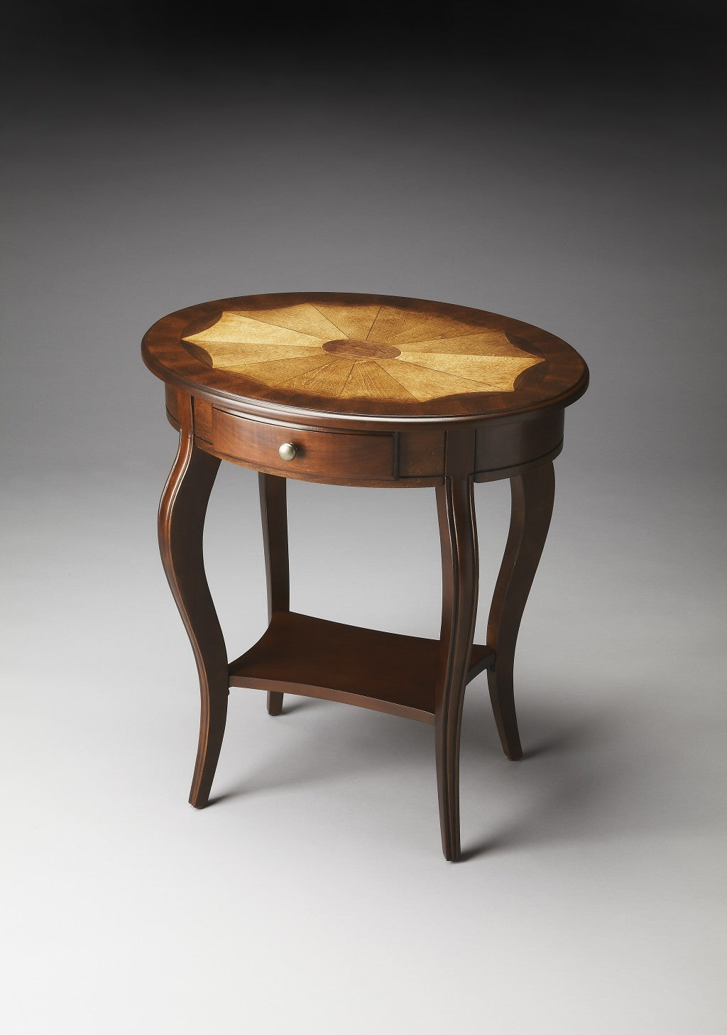 Traditional Cherry Oval Accent Table - 99fab 