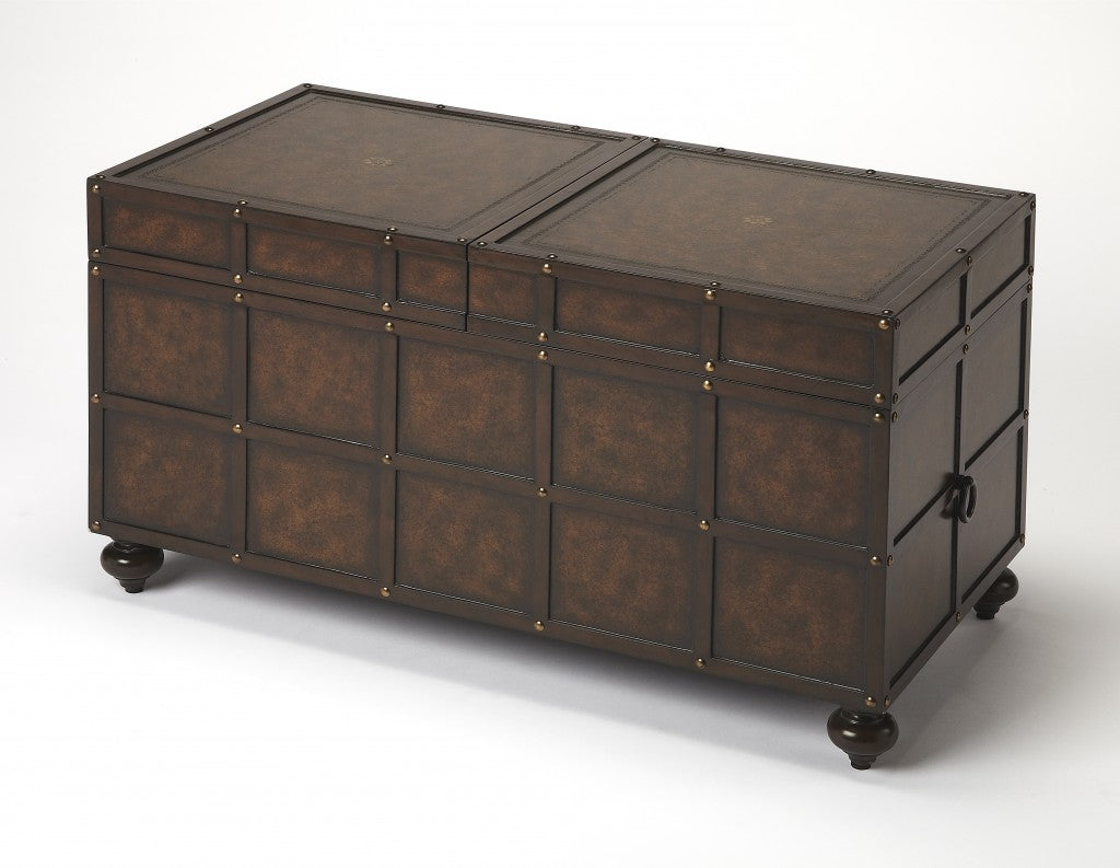 Faux Leather Storage Coffee Table - 99fab 