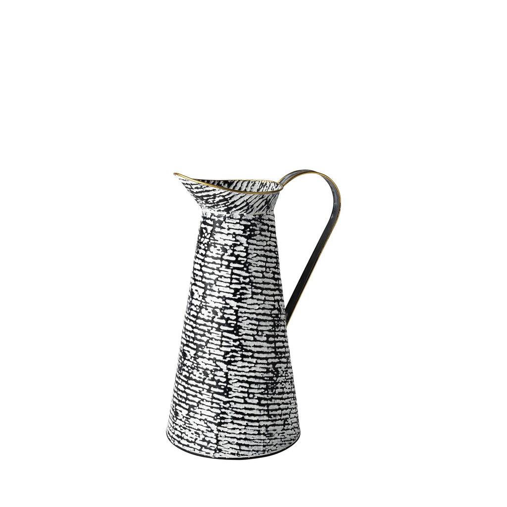 Petite Black And White Textured Jug Vase - 99fab 