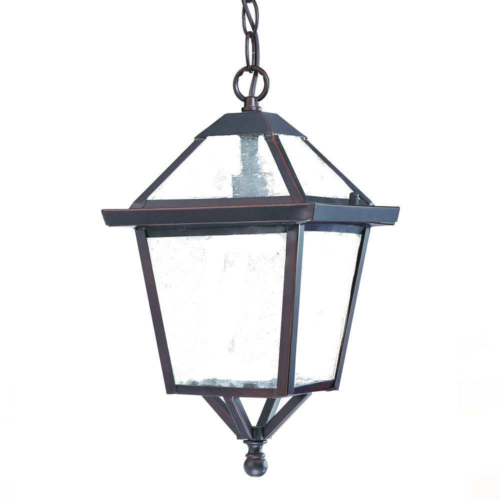 Antique Bronze Glass Hanging Lantern Light - 99fab 