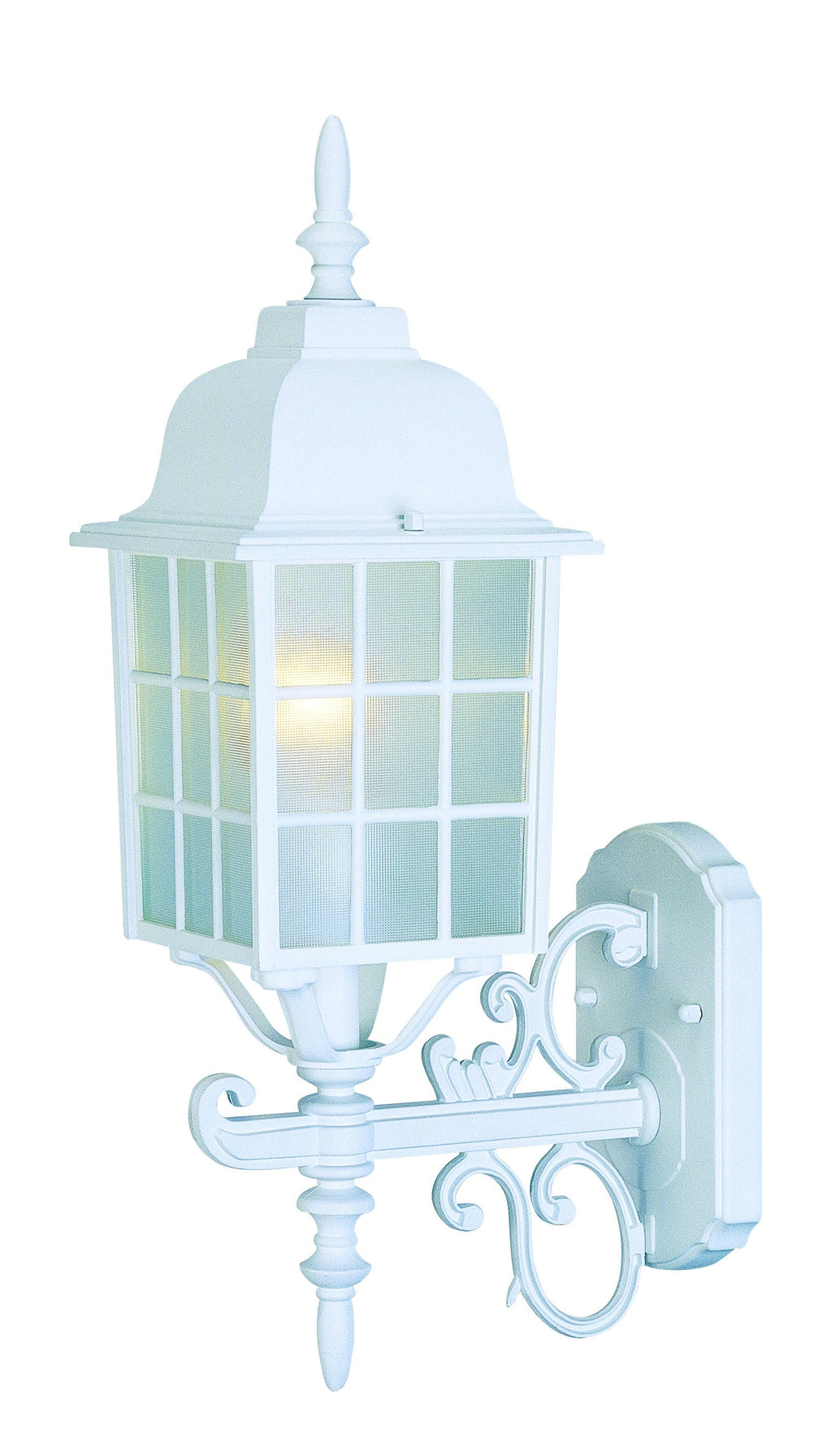 White Window Pane Lantern Wall Sconce - 99fab 