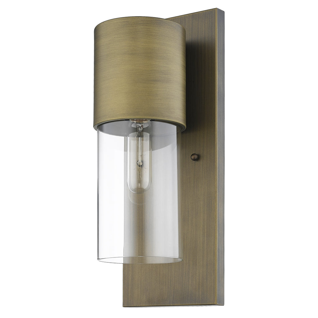 Contemporary Brushed Gold and Glass Wall Light - 99fab 