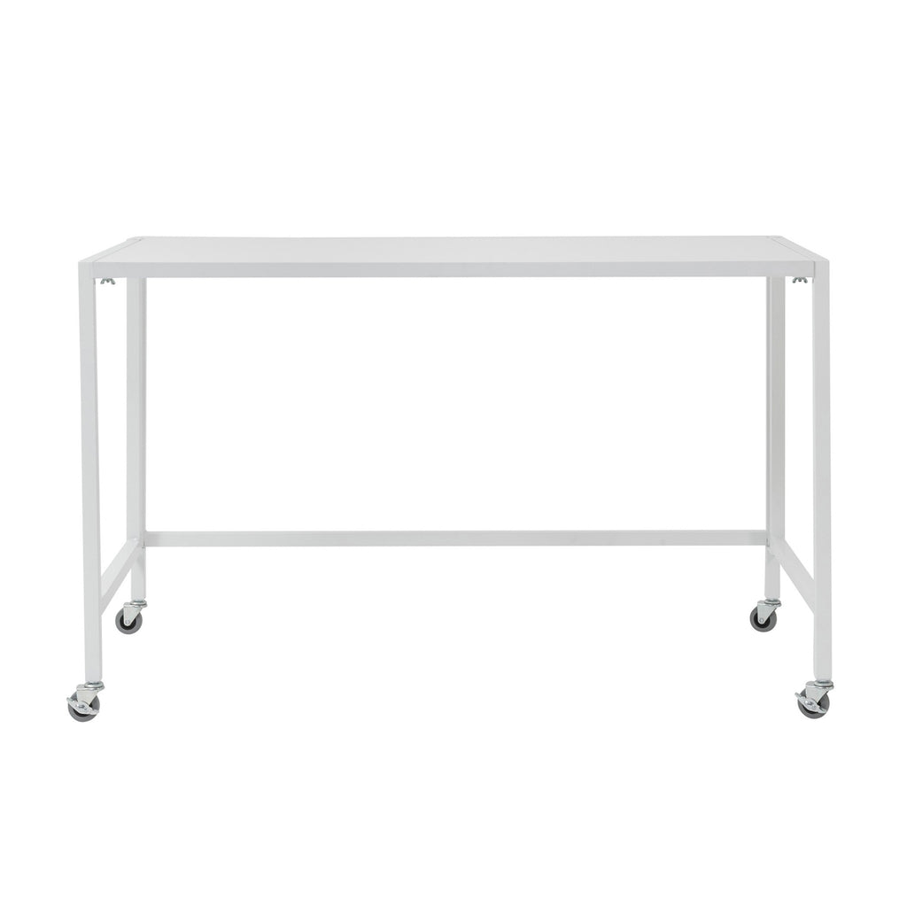 White Metal Minimalist Folding Table Desk - 99fab 
