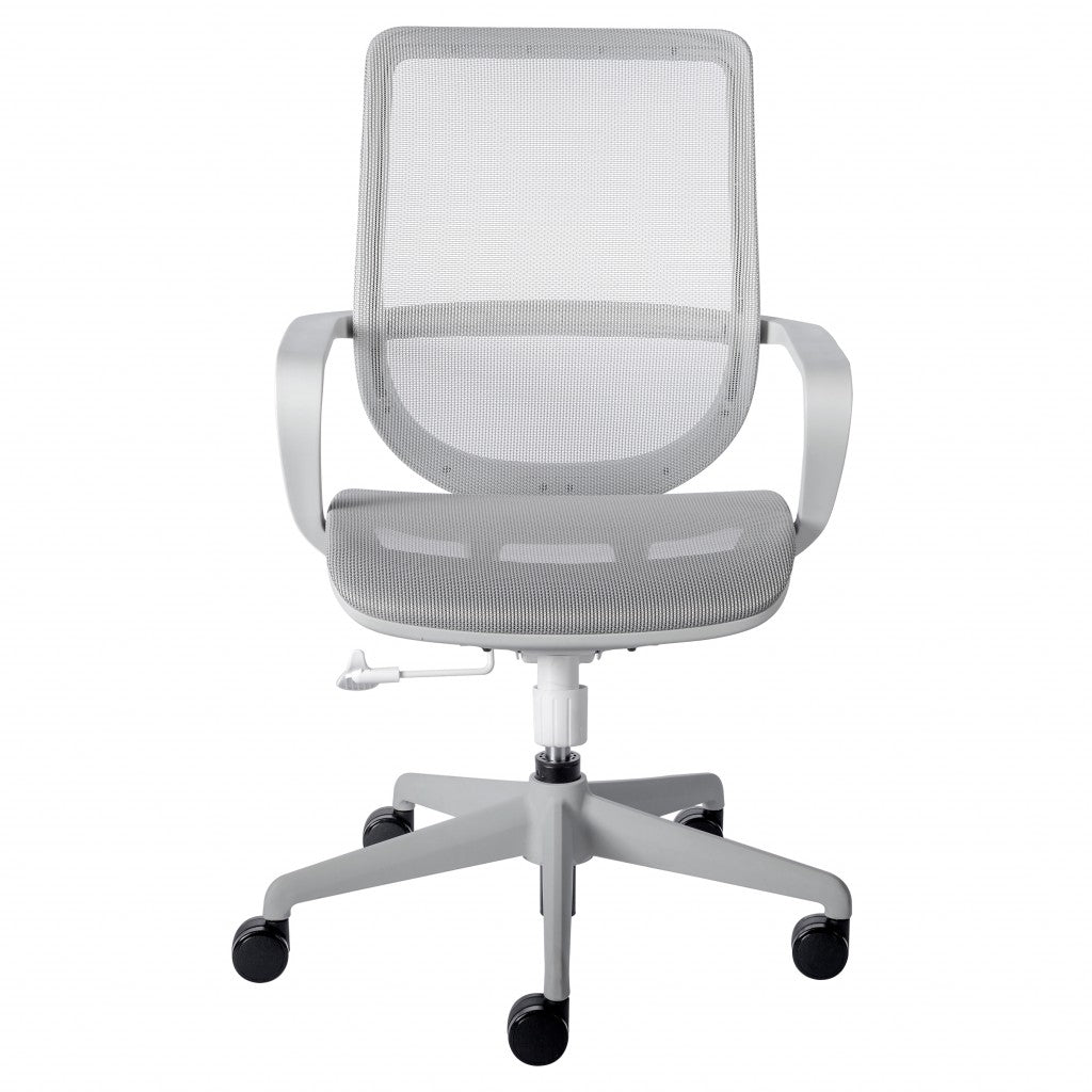 Gray Swivel Adjustable Task Chair Mesh Back Plastic Frame - 99fab 