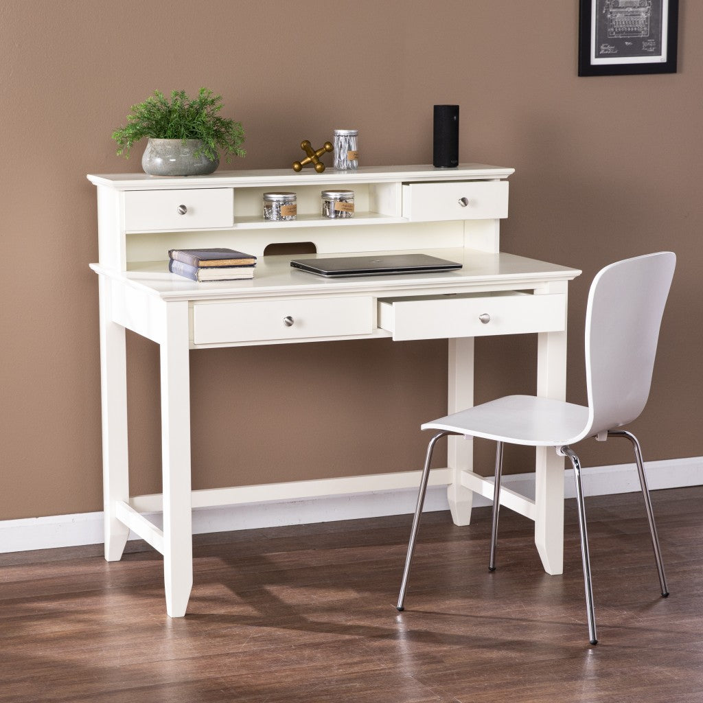 Creamy White Secretary Writing or Computer Desk - 99fab 