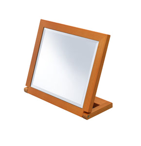 8" Stained Rectangle Makeup Shaving Tabletop Mirror Freestanding With Frame