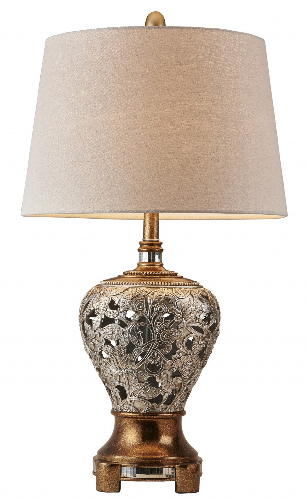 Primo Tall Silver and Gold Table Lamp - 99fab 