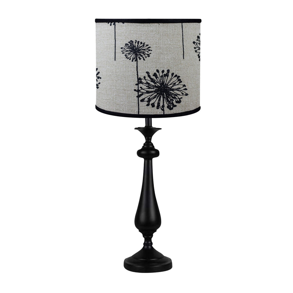 Black Candlestick Dandelion Shade Table Lamp - 99fab 