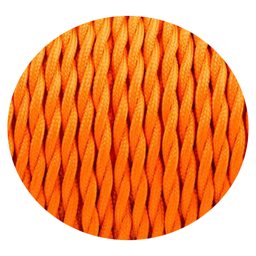 3 Core Electrical Twisted Cable Fabric Flex Orange~2103-0