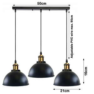 Vintage Industrial Ceiling Pendant Light Metal Lampshade Loft Hanging Retro Lamp~1866-1