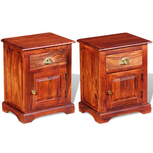 vidaXL Nightstand Storage Bedside Table for Home Bedroom Solid Wood Sheesham-7