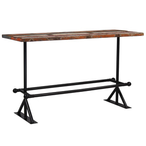 vidaXL Bar Table Kitchen Table Bistro Table Solid Reclaimed Wood Multicolor-22