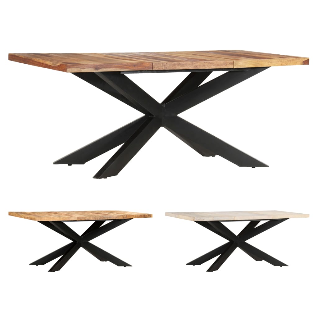vidaXL Solid Wood Sheesham Dining Table Kitchen Desk Furniture Multi Colors-12