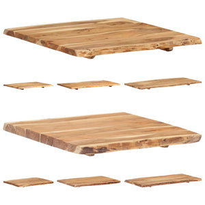 vidaXL Solid Acacia Wood Table Top Kitchen Live Edge Desk Coffee Multi Sizes-26