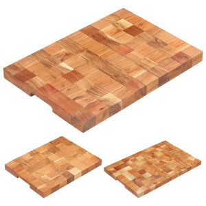 vidaXL Cutting Board Wooden Chopping Board with Block Design Solid Wood Acacia-3