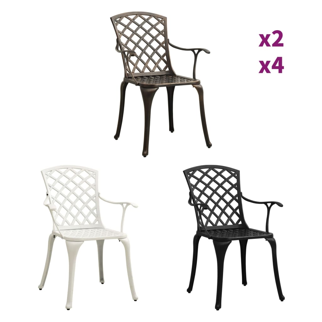 vidaXL Patio Chairs Patio Furniture for Garden Porch Backyard Cast Aluminum-0