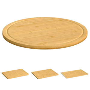 vidaXL Cutting Board Snack Cheese Board with Juice Groove for Kitchen Bamboo-9