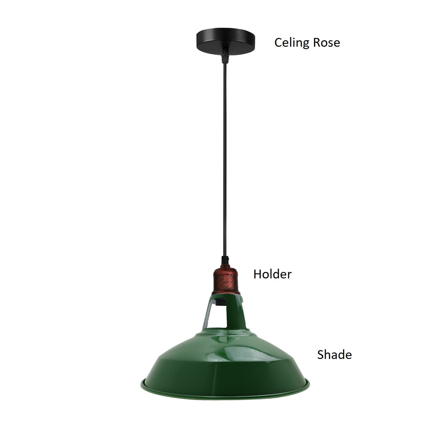 Barn Slotted Metal E27 Base Holder Custom pentant Light Set Indoor Lighting Colorful  Ceiling Fixture~1147