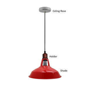 Barn Slotted Metal E27 Base Holder Custom pentant Light Set Indoor Lighting Colorful  Ceiling Fixture~1147