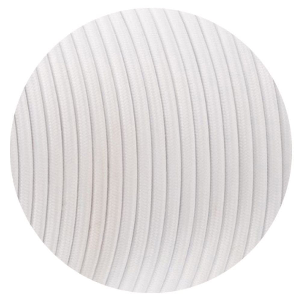 3-Core Electric Round Cable with White Color fabric finish~1354-0