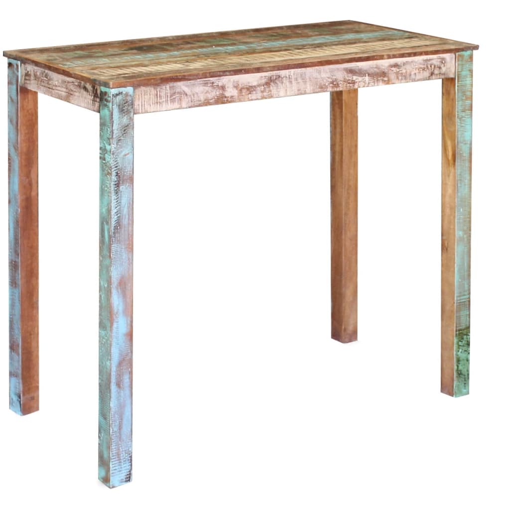 vidaXL Bar Table Solid Reclaimed Wood 45.3"x23.6"x42"-0