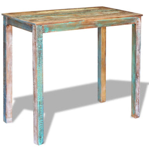 vidaXL Bar Table Solid Reclaimed Wood 45.3"x23.6"x42"-4