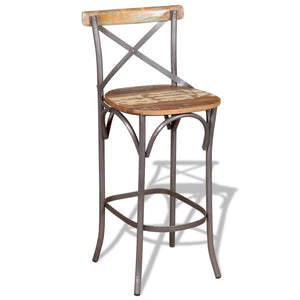 vidaXL Bar Chair Solid Reclaimed Wood-0