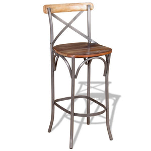 vidaXL Bar Chair Solid Reclaimed Wood-1