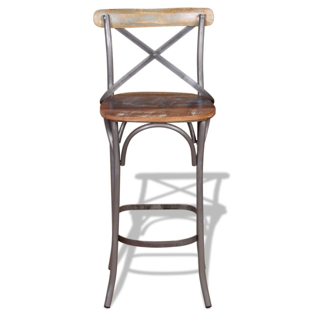 vidaXL Bar Chair Solid Reclaimed Wood-5