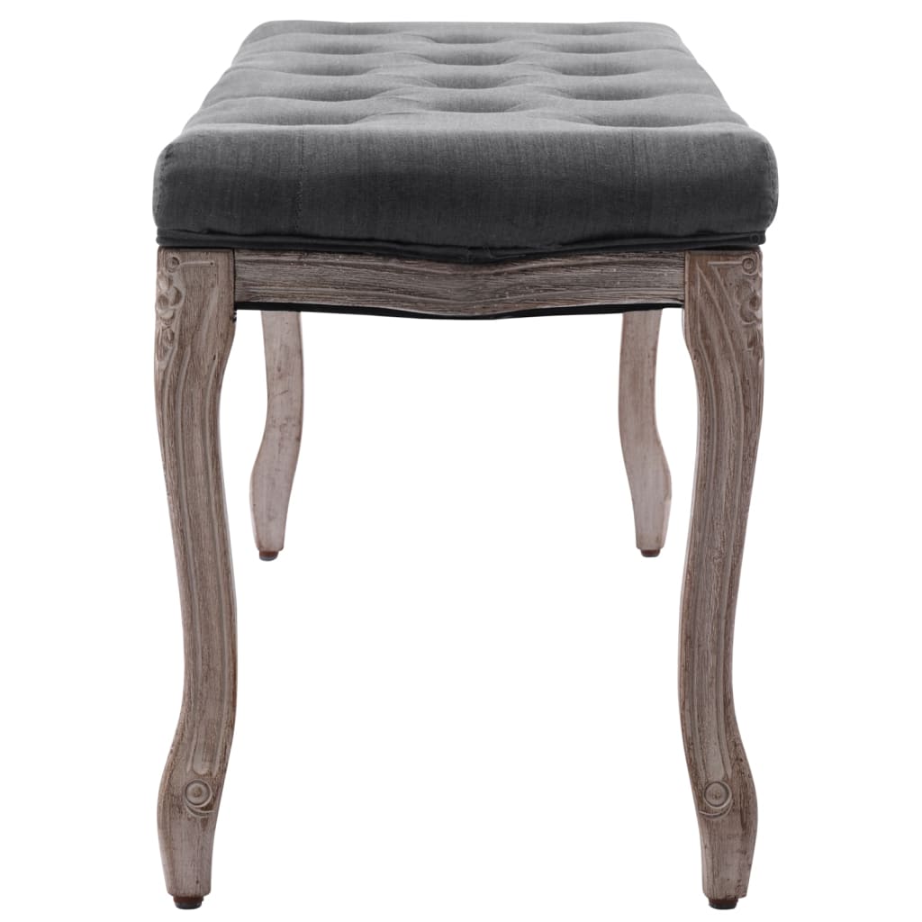 vidaXL Bench Upholstered Dining Bench for Bedroom Living Room Linen Solid Wood-0