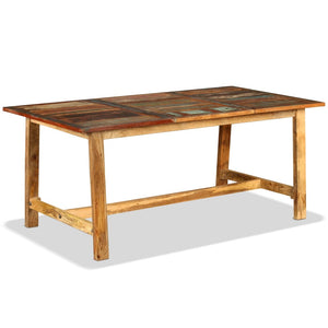 vidaXL Dining Table Solid Reclaimed Wood 70.9"-7