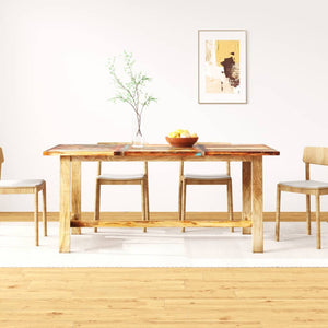 vidaXL Dining Table Solid Reclaimed Wood 70.9"-8