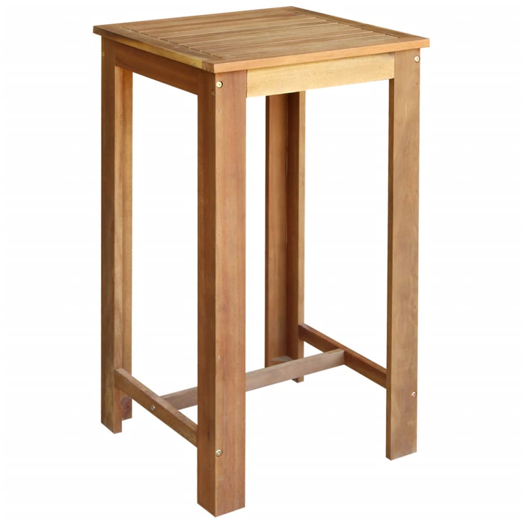 vidaXL Bar Table and Stool Kitchen Counter Stool Pub Table Solid Acacia Wood-10