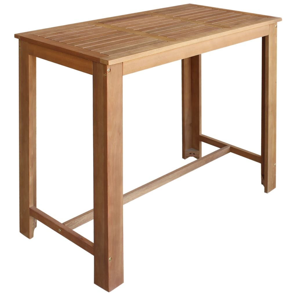 vidaXL Bar Table and Stool Kitchen Counter Stool Pub Table Solid Acacia Wood-13