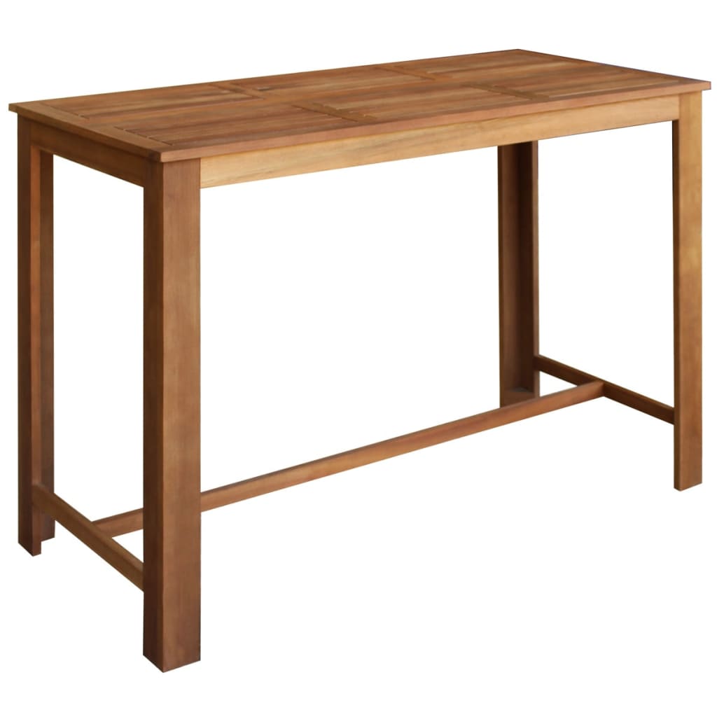 vidaXL Bar Table and Stool Kitchen Counter Stool Pub Table Solid Acacia Wood-5