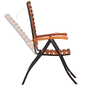 vidaXL 2 pcs Reclining Patio Chairs Solid Wood Acacia-2