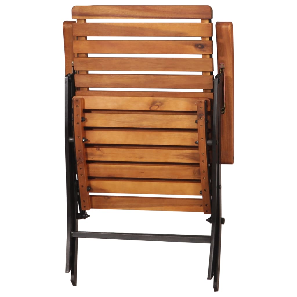 vidaXL 2 pcs Reclining Patio Chairs Solid Wood Acacia-3
