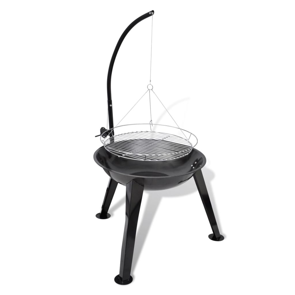 vidaXL BBQ Stand Charcoal Barbecue Hang Round-0