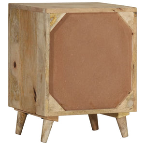 vidaXL Bedside Cabinet 15.7"x11.8"x19.7" Solid Mango Wood-3