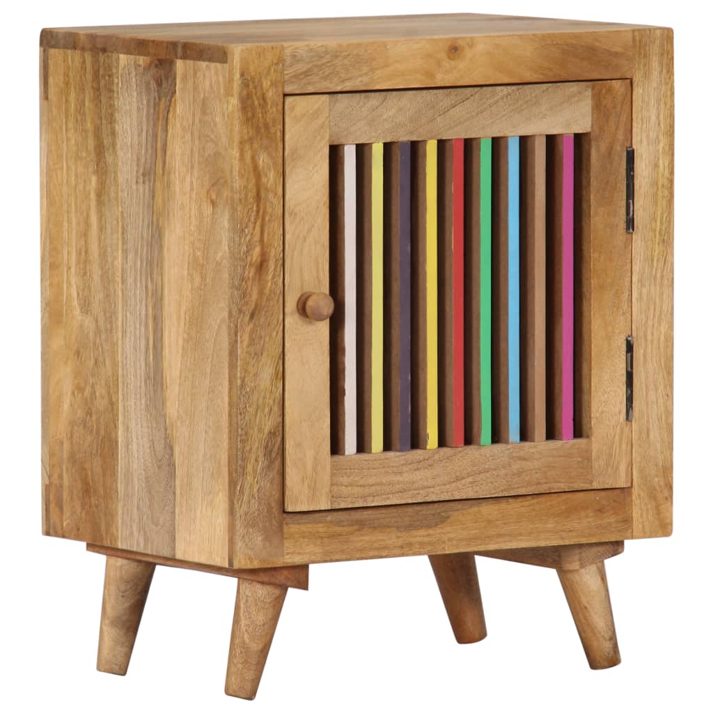 vidaXL Bedside Cabinet 15.7"x11.8"x19.7" Solid Mango Wood-6