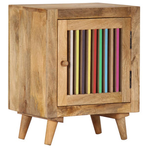 vidaXL Bedside Cabinet 15.7"x11.8"x19.7" Solid Mango Wood-8