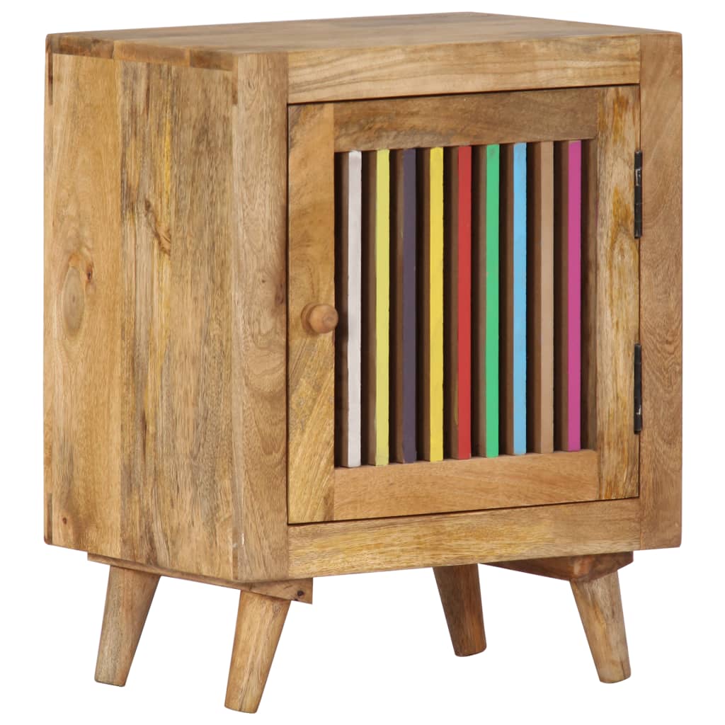 vidaXL Bedside Cabinet 15.7"x11.8"x19.7" Solid Mango Wood-9
