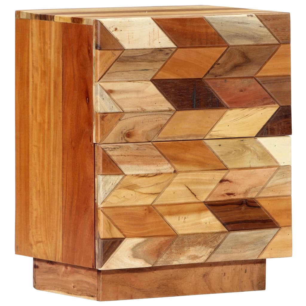 vidaXL Bedside Cabinet 15.7"x11.8"x19.7" Solid Reclaimed Wood-0