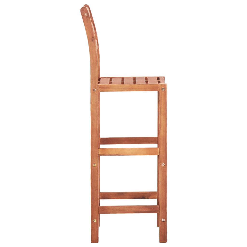 vidaXL Bar Stool Bar Seat Counter Height Stool for Kitchen Pub Solid Wood-9