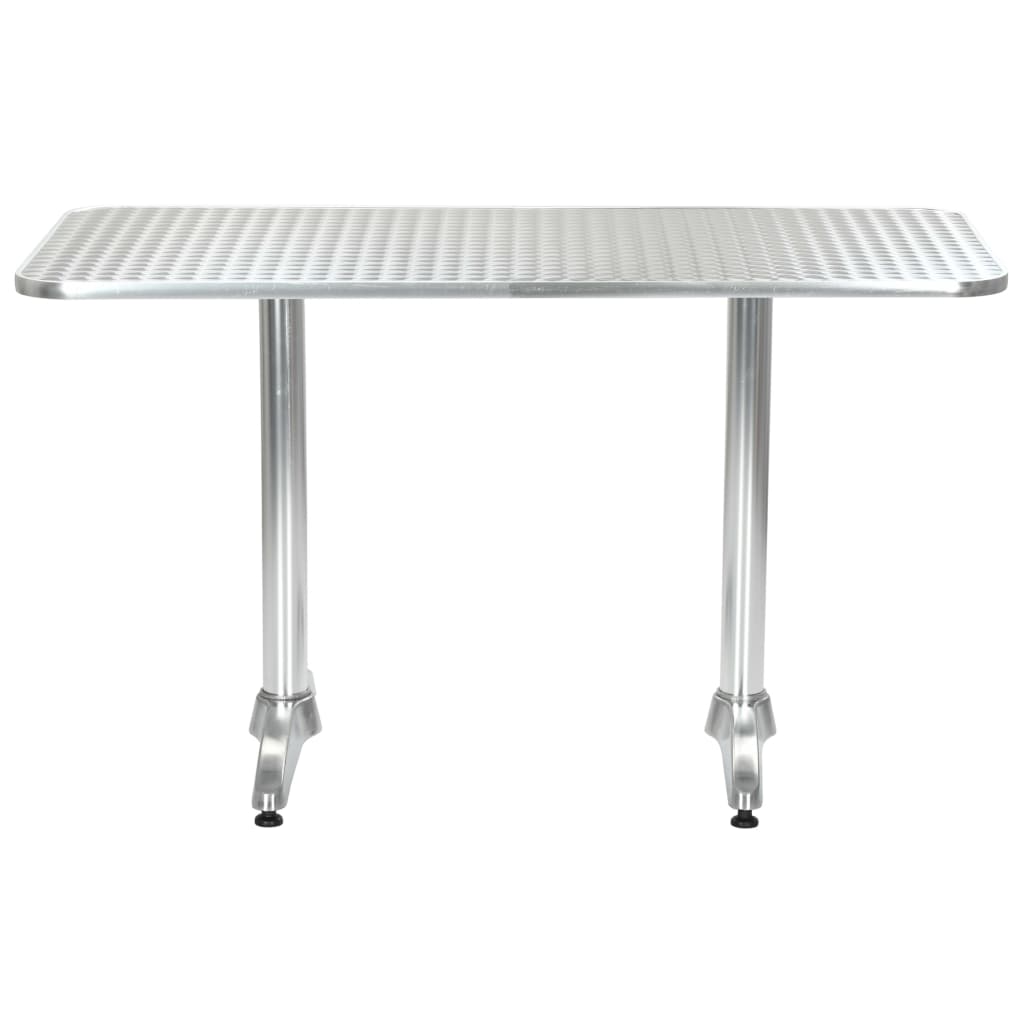 Patio Table Silver Aluminum Patio Outdoor Table Furniture Multi Sizes