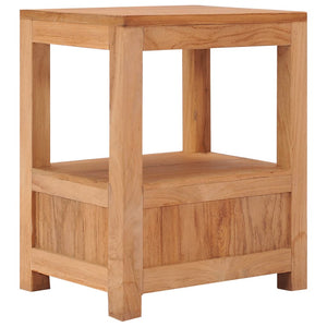 vidaXL Bedside Cabinet 15.7"x11.8"x19.7" Solid Wood Teak-3