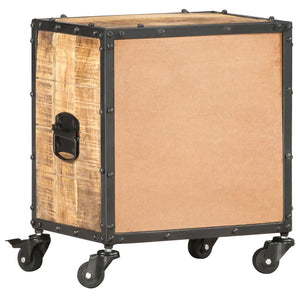 vidaXL Bedside Cabinet 15.7"x11.8"x19.7" Rough Mango Wood-7