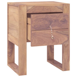 vidaXL Bedside Cabinet 15.7"x11.8"x19.7" Solid Teak Wood-1