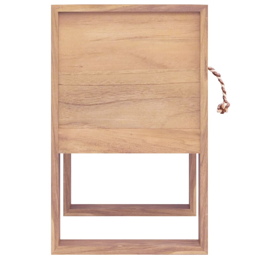 vidaXL Bedside Cabinet 15.7"x11.8"x19.7" Solid Teak Wood-3