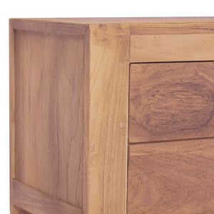 vidaXL Bedside Cabinet 15.7"x11.8"x19.7" Solid Teak Wood-5